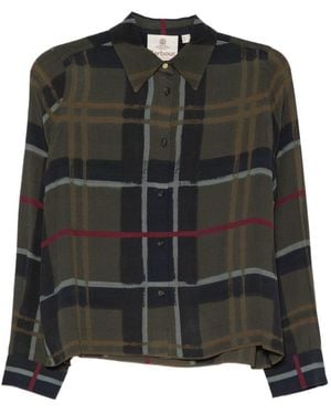 Barbour Camicia Shad A Quadri Nera - Nero