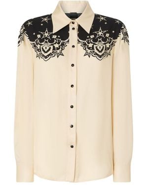 Pinko Camicia Barberino Con Stampa Di Stelle - Neutro