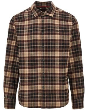 MC2 Saint Barth Camicia A Quadri Bordeaux - Marrone