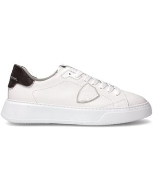 Philippe Model Sneakers Temple Con Scudetto Bianche - Bianco