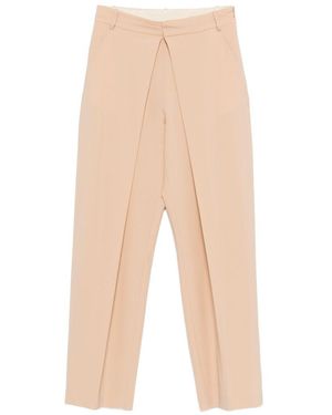 Alysi Pantaloni Con Pieghe - Bianco