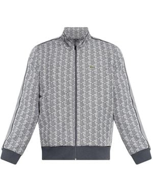 Lacoste Felpa Paris Con Monogramma - Grigio