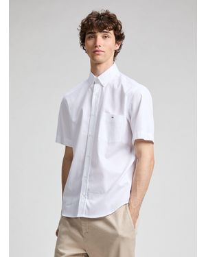 Eden Park Chemise à col américain en coton - Blanc