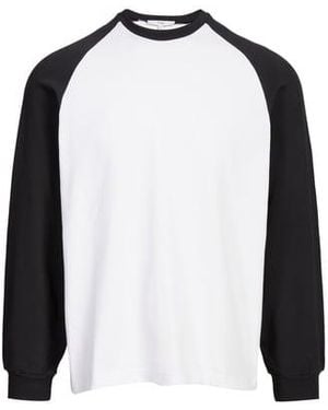 Tibi T-Shirt Manches Longues En Coton - Noir