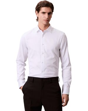 Calvin Klein Chemise en coton mélangé - Blanc