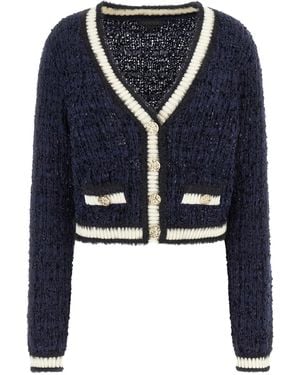 Guess Cardigan en maille texturé - Bleu