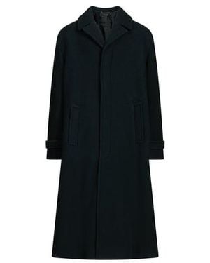 Lacoste Manteau Col Tailleur En Laine - Noir