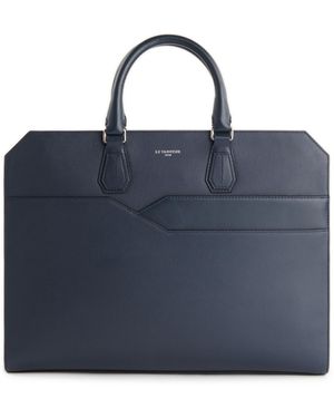 Sac Porte-documents Le Tanneur Gaston - Cuir Grainé Pour Ordinateur 15" - Bandoulière Amovible Homme