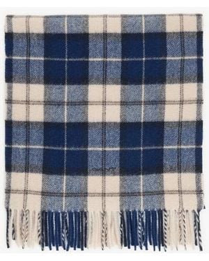 GANT Echarpe À Carreaux En Laine Mérinos - Bleu