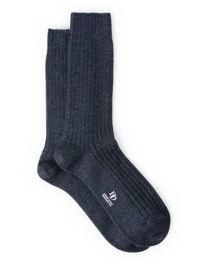 Doré Doré Chaussettes Hautes Côtelées - Bleu