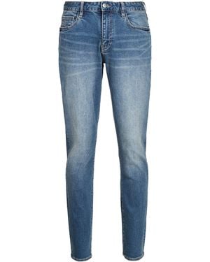 ARMANI EXCHANGE Jean slim en coton mélangé - Bleu