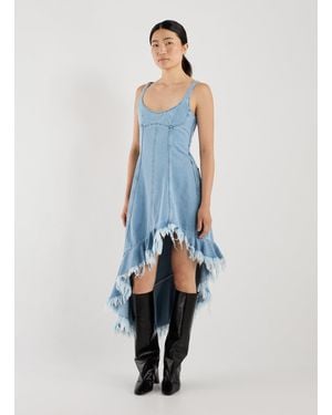 Marques'Almeida Robe en jean asymétrique - Bleu
