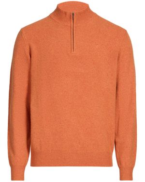 Hackett Pull à col montant en laine - Orange