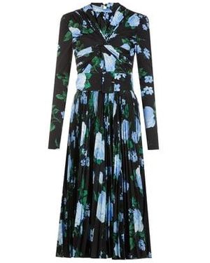 Quinn Robe Midi Plissé - Bleu