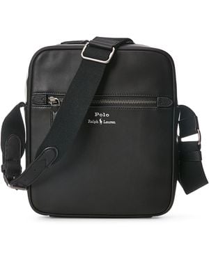 Polo Ralph Lauren Sac à bandoulière en cuir - Noir