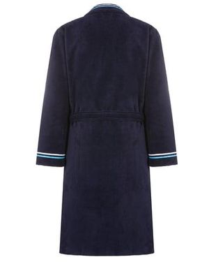 Hom Peignoir mi-long en tissu éponge - Bleu