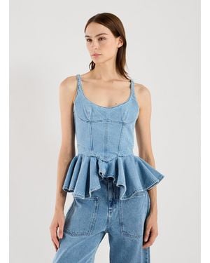 Marques'Almeida Top en jean - Bleu