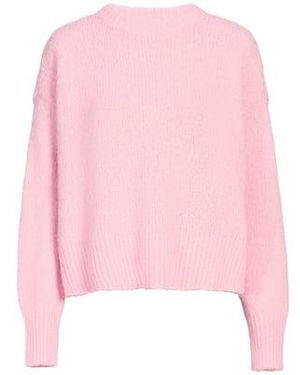 TOPSHOP Pull Col Rond En Maille - Rose