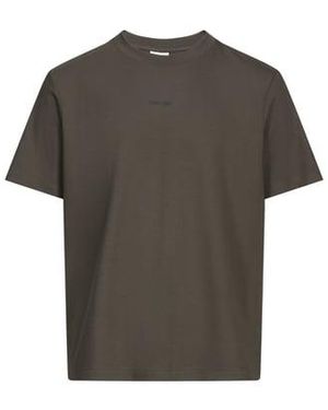 Calvin Klein T-Shirt En Coton Mélangé - Gris