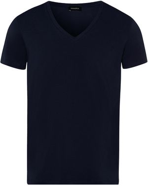 Hanro T-shirt en coton - Bleu