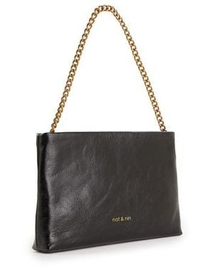 Nat & Nin Pochette Molly En Cuir - Noir