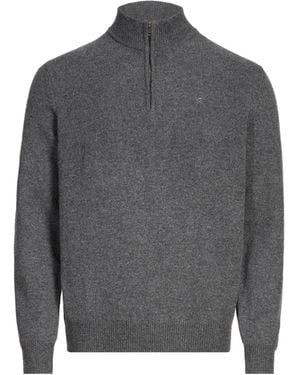 Hackett Pull à col montant en laine - Gris