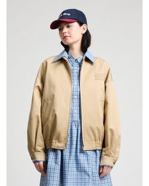 Miu Miu Veste droite double col en coton - Neutre