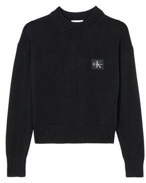 Calvin Klein Pull Court En Coton - Noir