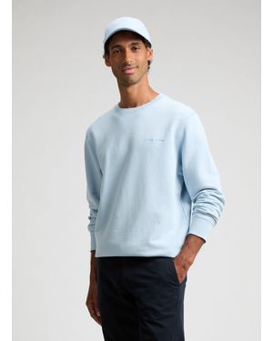 Eden Park Sweat droit en coton - Bleu