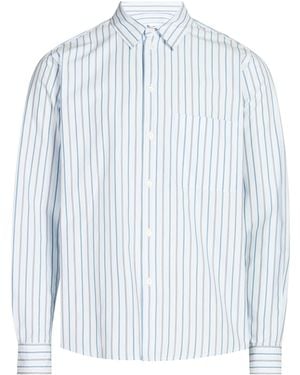 Samsøe & Samsøe Chemise droite en coton - Bleu