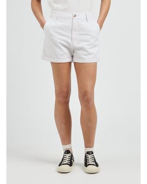 Dockers Short coton et lin - Blanc