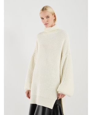 A.W.A.K.E. MODE Pull ample en laine mélangée - Blanc