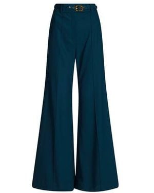 Zimmermann Pantalon Flare Rebellion Tailored Flare En Laine Mélangée - Bleu