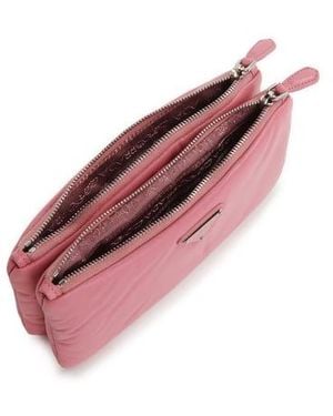 Prada Pochette Matelassé En Cuir - Rose