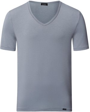 Hanro Tee-shirt droit col V - Bleu