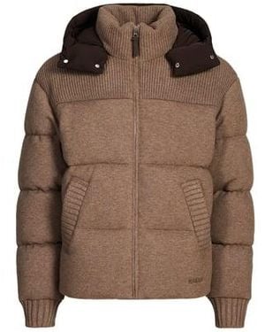 Mackage Doudoune Col Montant À Capuche Amovible - Marron