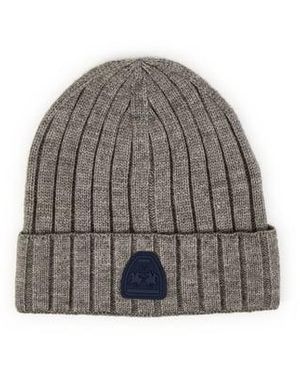 La Martina Bonnet À Logo - Gris