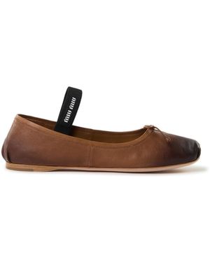 Miu Miu Ballerines en cuir - Blanc
