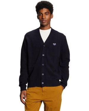 Maison Labiche Cardigan En Laine Vierge - Bleu