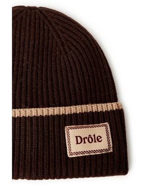 Drole de Monsieur Bonnet Côtelé En Laine Mérinos - Marron