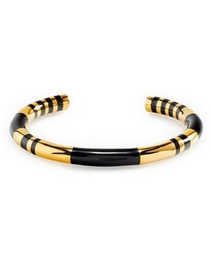 Aurelie Bidermann Bracelet Jonc Plaqué Or - Blanc