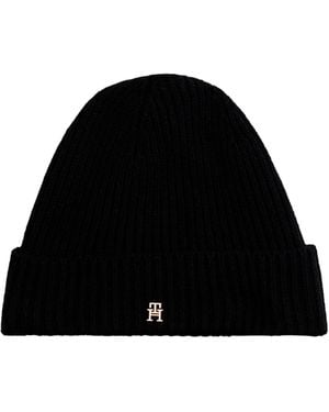 Tommy Hilfiger Bonnet en cachemire - Noir