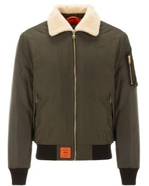 Bombers Original Bomber À Col Fourré - Vert