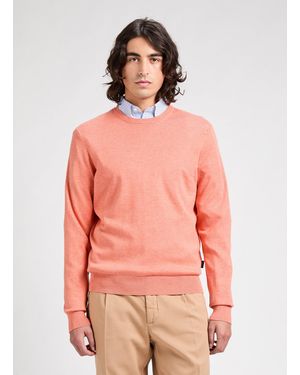 Façonnable Pull en coton et soie - Rose