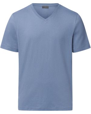 Hanro T-shirt en coton - Bleu