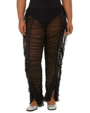 ESTER MANAS Pantalon à effet ruché - Noir