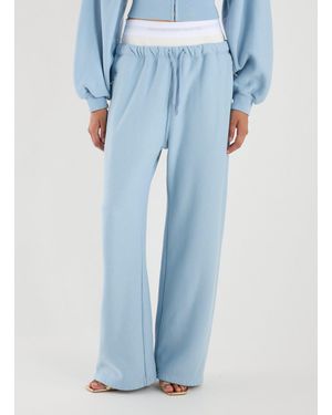 Alexander Wang Pantalon de survêtement en coton - Bleu