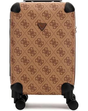 Guess Valise Berta à imprimé monogramme - Marron
