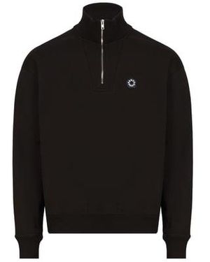 KENZO Sweatshirt À Col Zippé - Noir