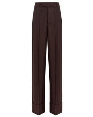 BITE STUDIOS Pantalon large rayé | - Marron